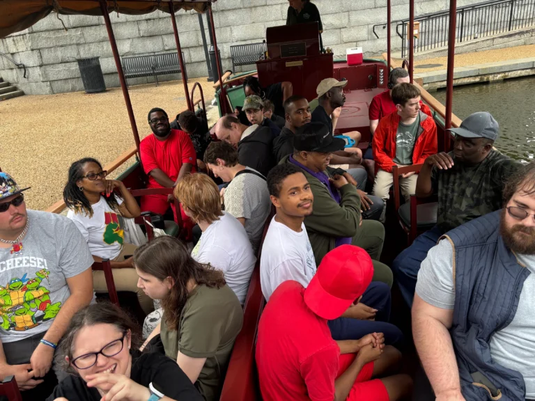 Members at a community event