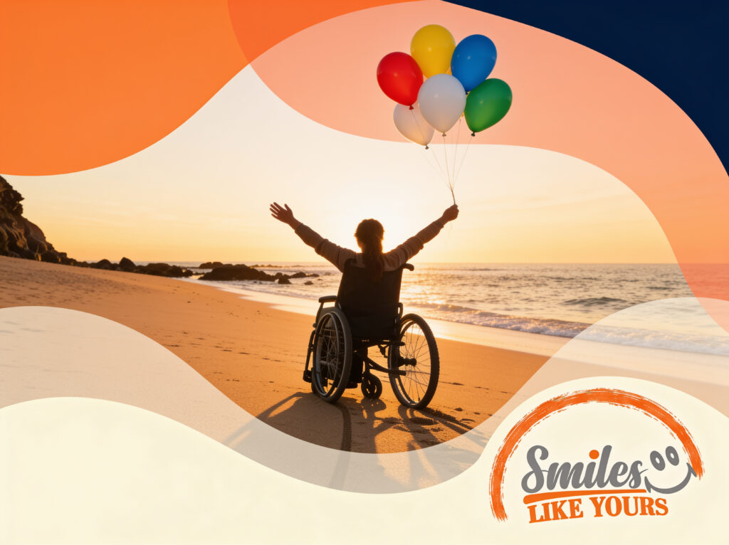 Adults participating in a Disability Pride Month activity at Smiles Like Yours adult day support program.