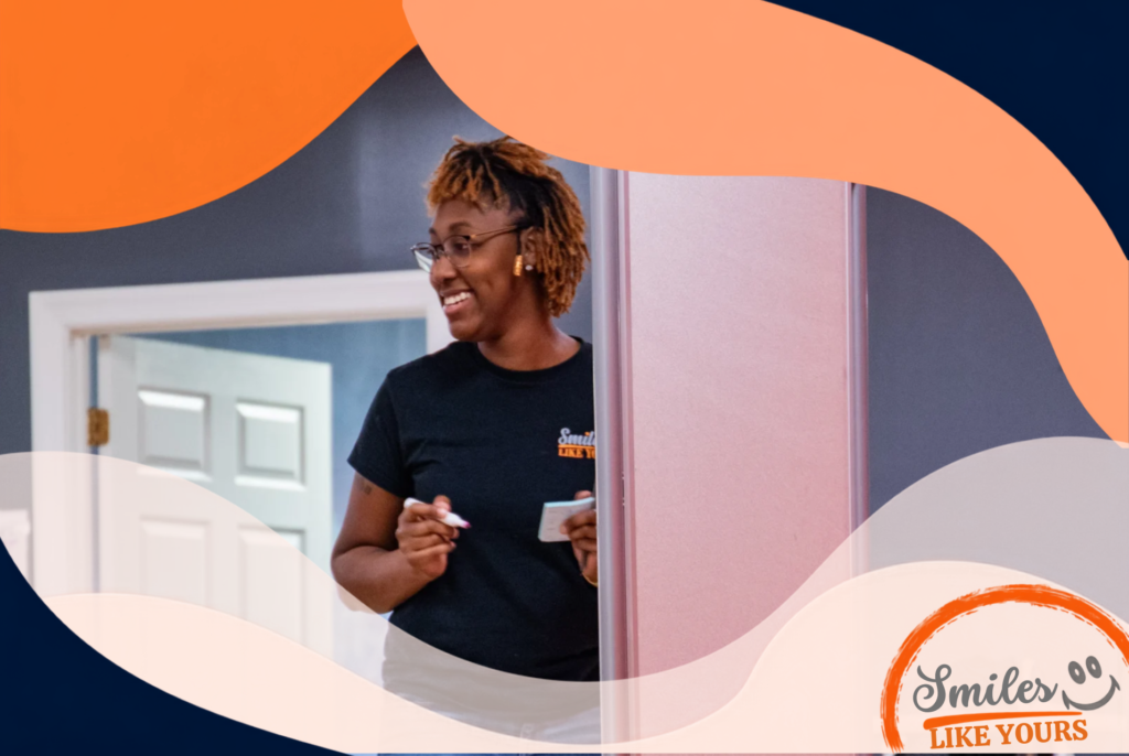 Smiles Like Yours staff member leading a person-centered support planning discussion in Richmond, Virginia.