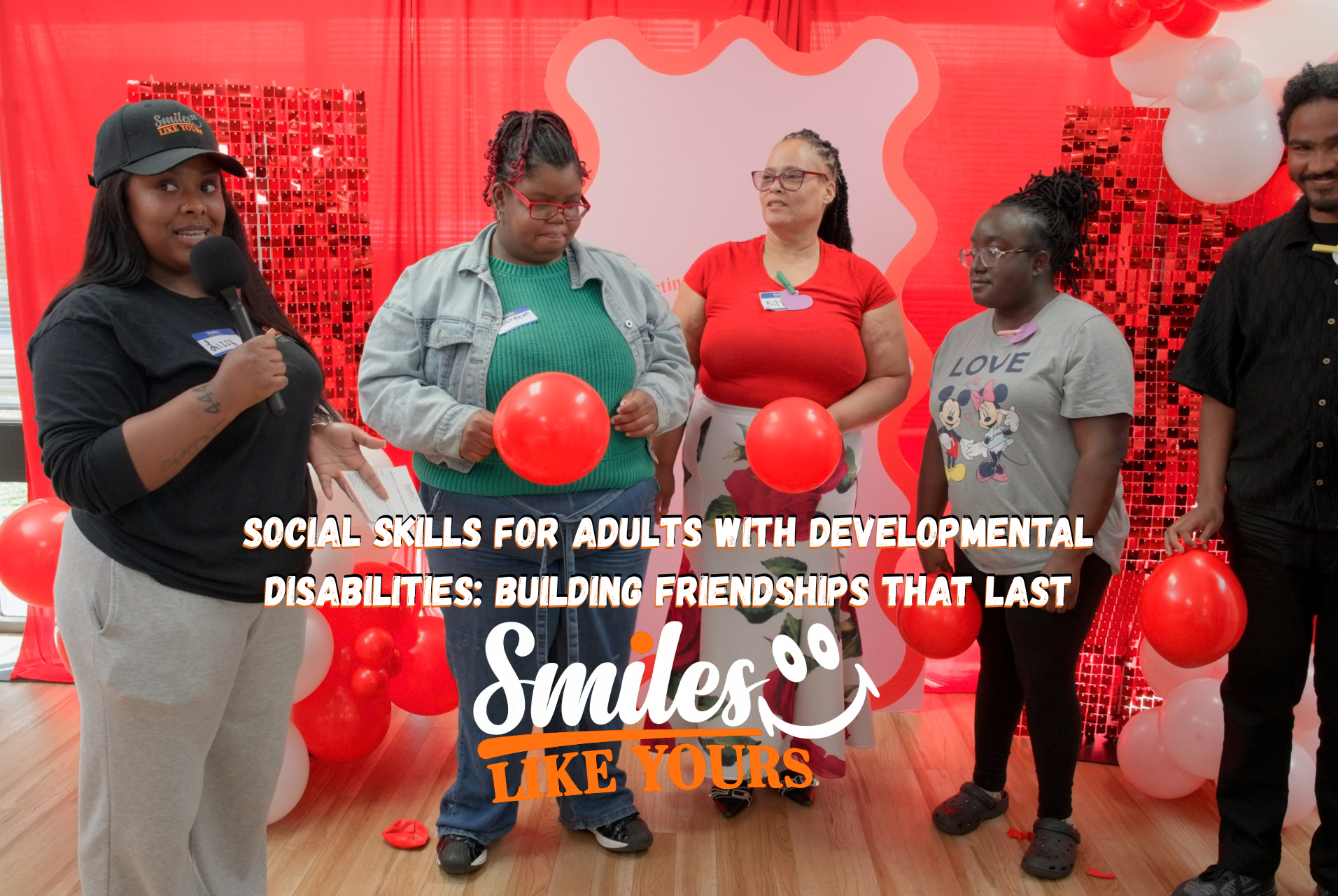 Adults participating together in a Smiles Like Yours social event